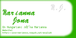 marianna jona business card